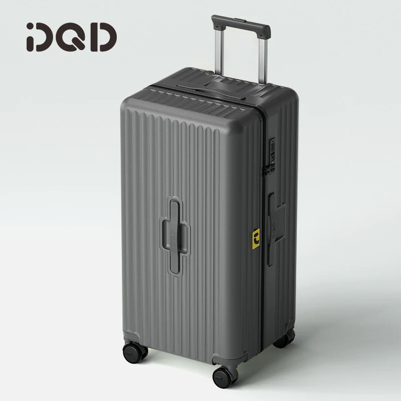 Large Capacity Travel Luggage Aluminum frame Suitcase Trolley Case 22/26/28 inch Travel Suitcase with Cup Holder Boarding Case Peaceful Pleasures Health and Wellness Grey suitcase 30 inches