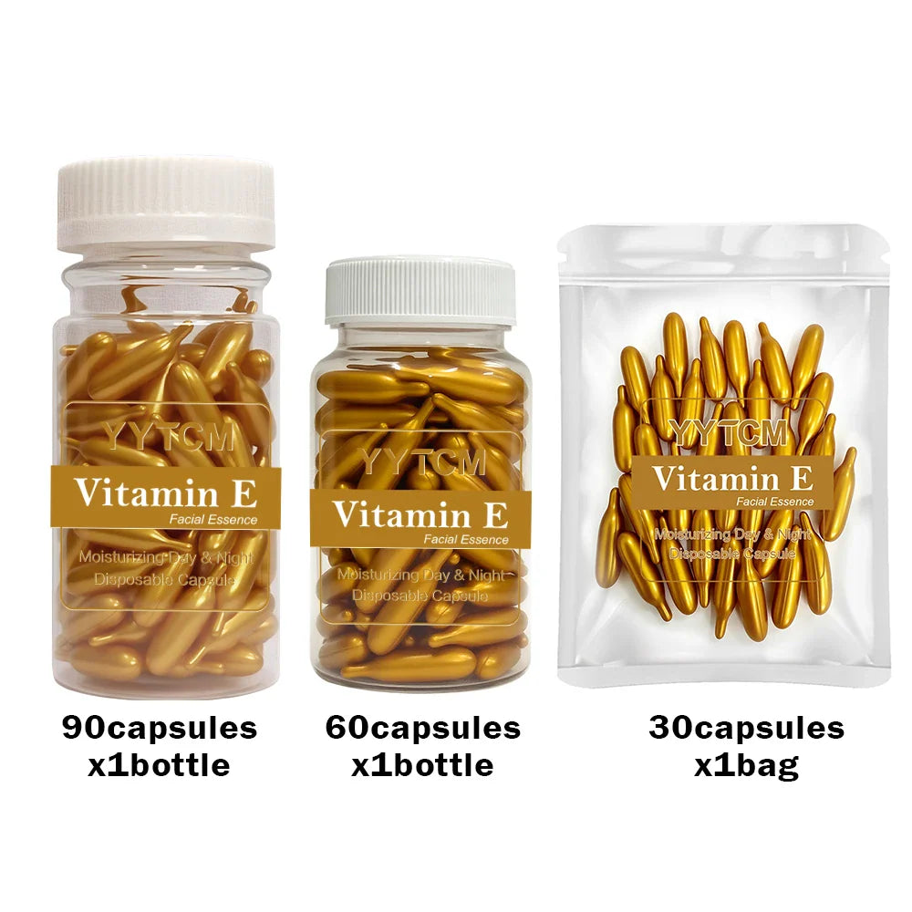 Vitamin E Serum Capsules – Hydrating Face Essence | 90ct