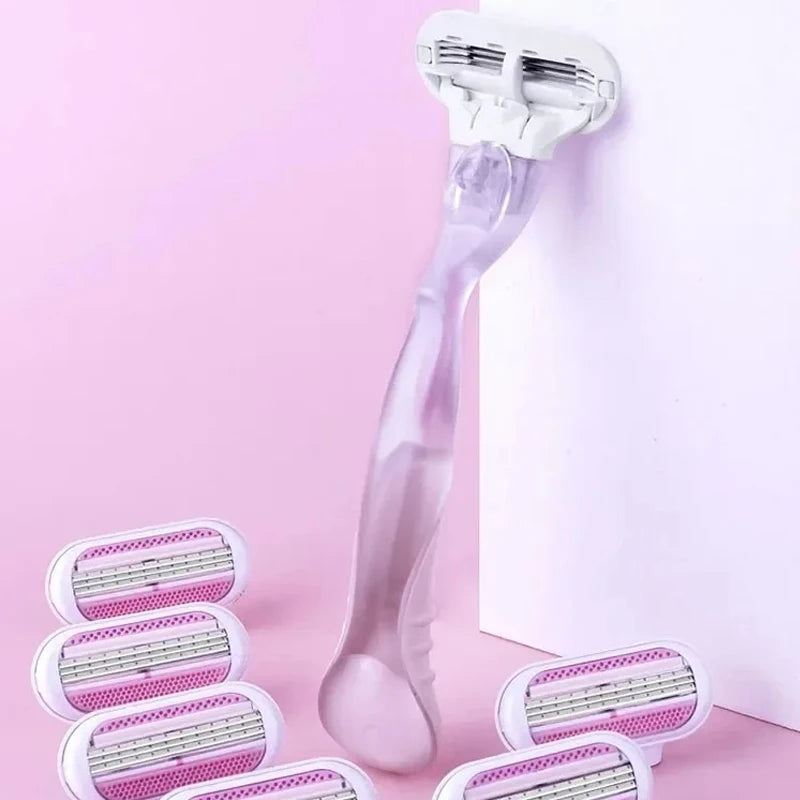 3-Layer Manual Razor for Women – Anti-Irritation, Ultra-Sharp