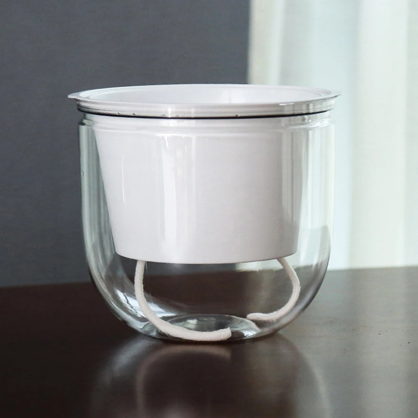 Hanging Type Desktop Flower Pot Automatic Water Absorption Water Hanging Pots for Living Room Bedroom Peaceful Pleasures Health and Wellness