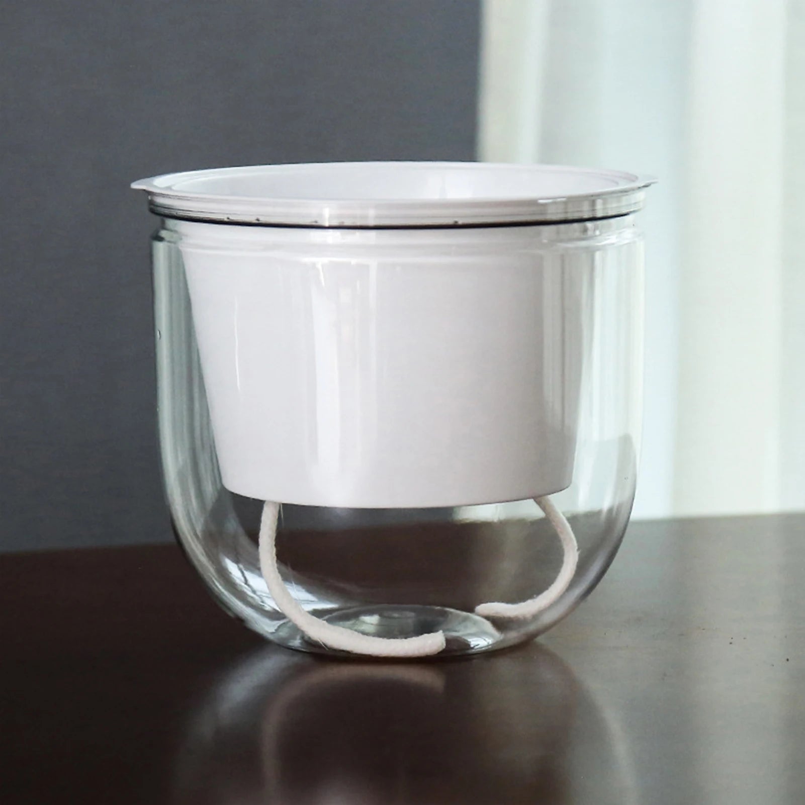 Hanging Type Desktop Flower Pot Automatic Water Absorption Water Hanging Pots for Living Room Bedroom Peaceful Pleasures Health and Wellness