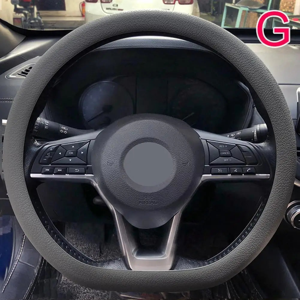 Anti-skid Silicone Auto Steering Wheel Cover With Elastic Stretch To Enhance Internal Design And Comfortable Grip Access Peaceful Pleasures Health and Wellness G