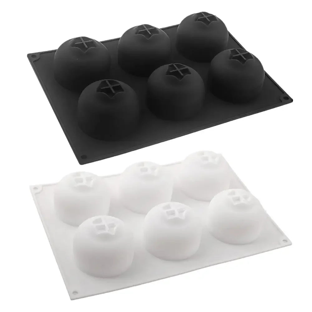 Blueberry Mousse Silicone Mold 6-Cavity 3D Fruit Shape Baking Pan For Chocolate Brownie Dessert Cake Decorating Tool Peaceful Pleasures Health and Wellness 2PCS