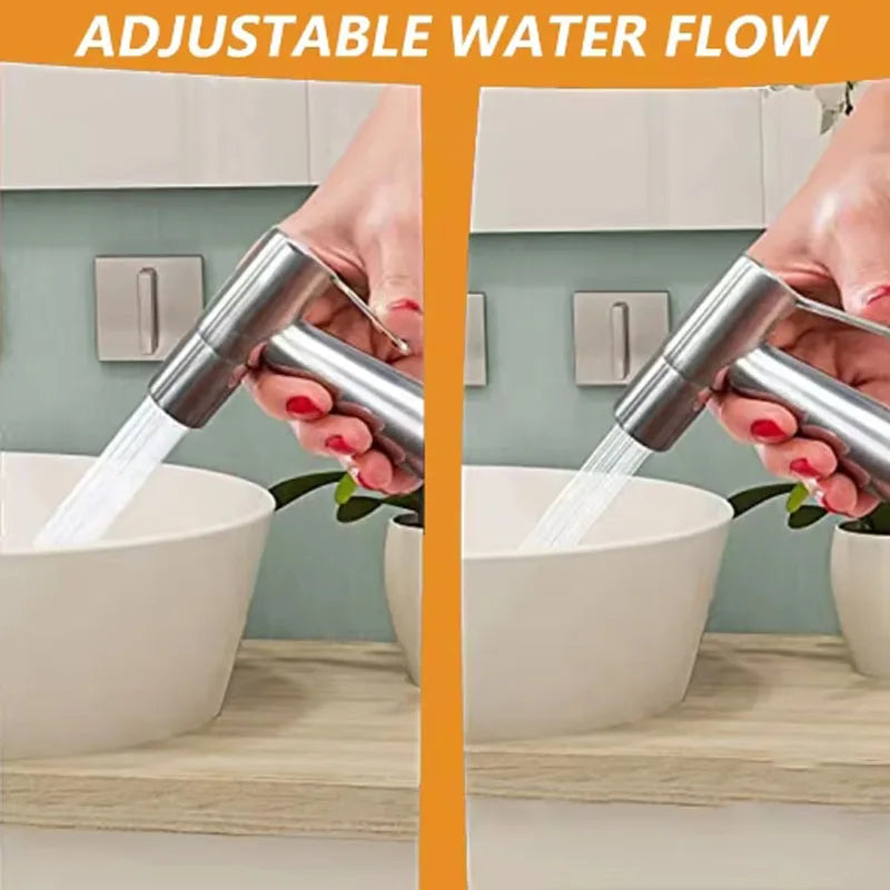Stainless Steel Handheld Bidet Sprayer Set | Wall Mounted