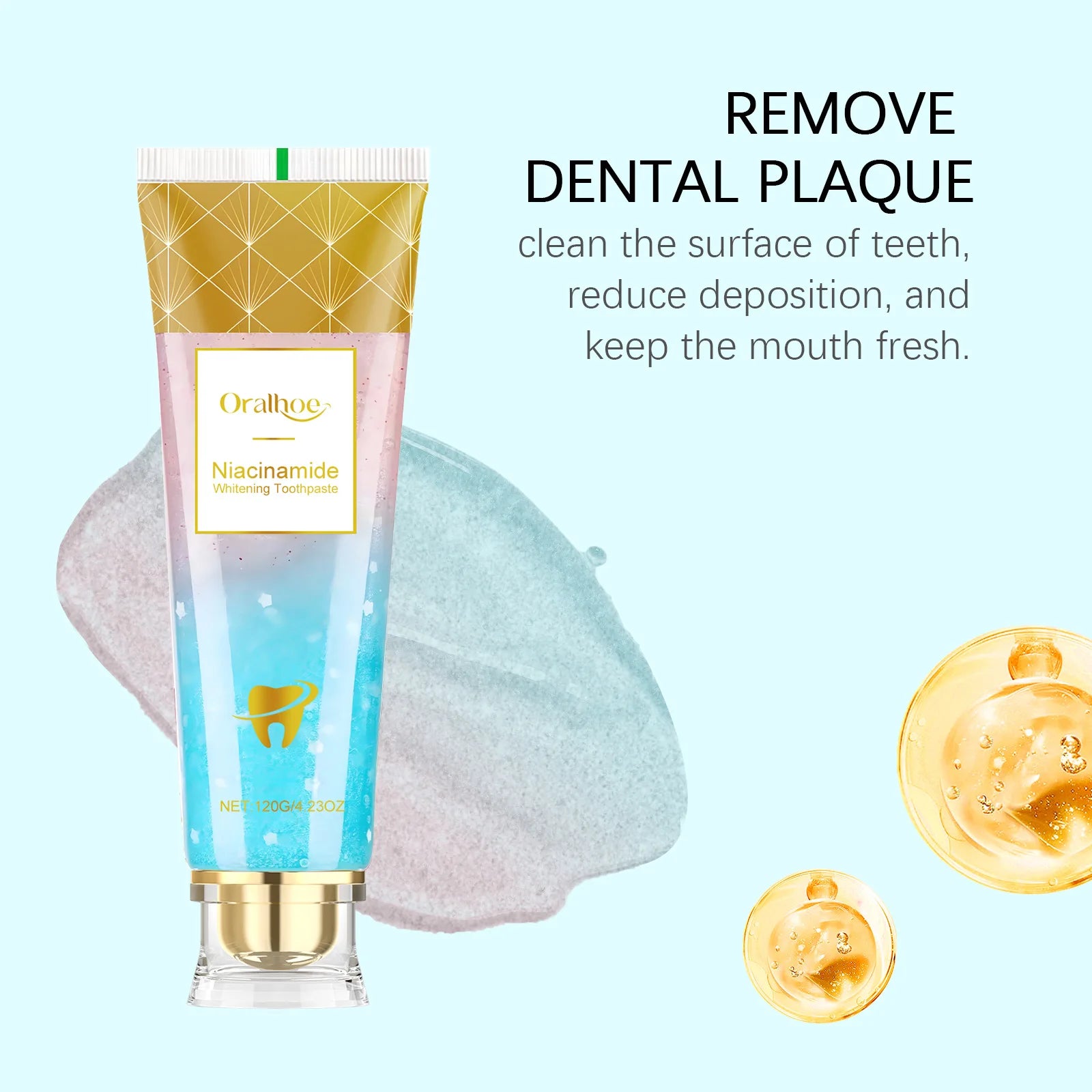 Oralhoe Nicotinamide Whitening Toothpaste | Plaque & Stain Removal Whitening Toothpaste Peaceful Pleasures Health and Wellness