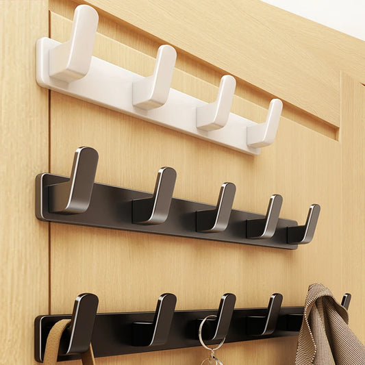 6-Hook Aluminum Wall Hook Rack for Kitchen & Bathroom Wall Hook Rack Peaceful Pleasures Health and Wellness