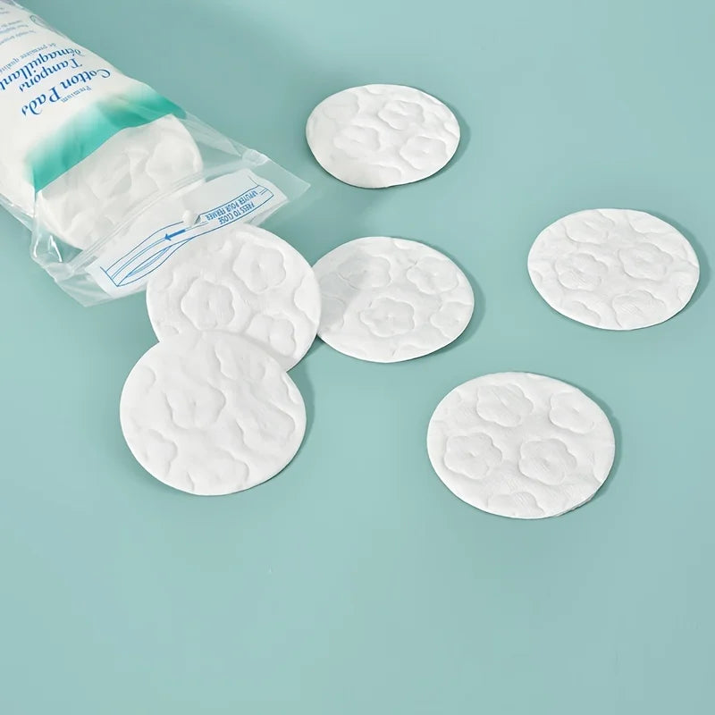 200pcs Cotton Makeup Remover Pads – Double-Effect Cleansing