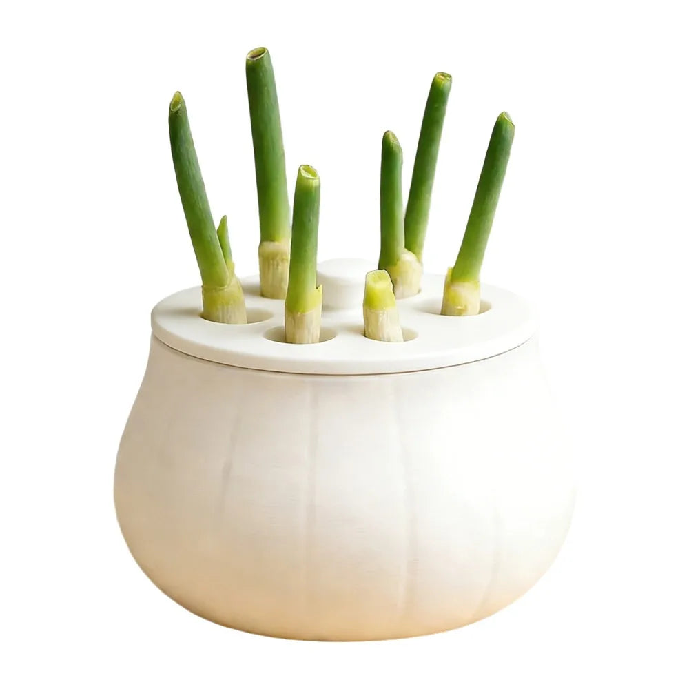 Vertical Hydroponic Green Onion Planter | 7-Hole Space-Saving