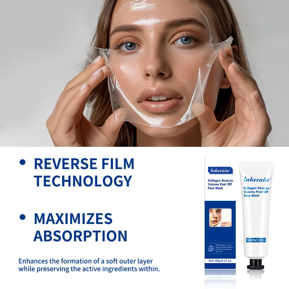 Collagen Peel Off Face Mask Reverse Volume Face Masks Skin Care Deep Collagen Mask Sheet Pack Anti Wrinkle Lifting SS Face Mask Peaceful Pleasures Health and Wellness