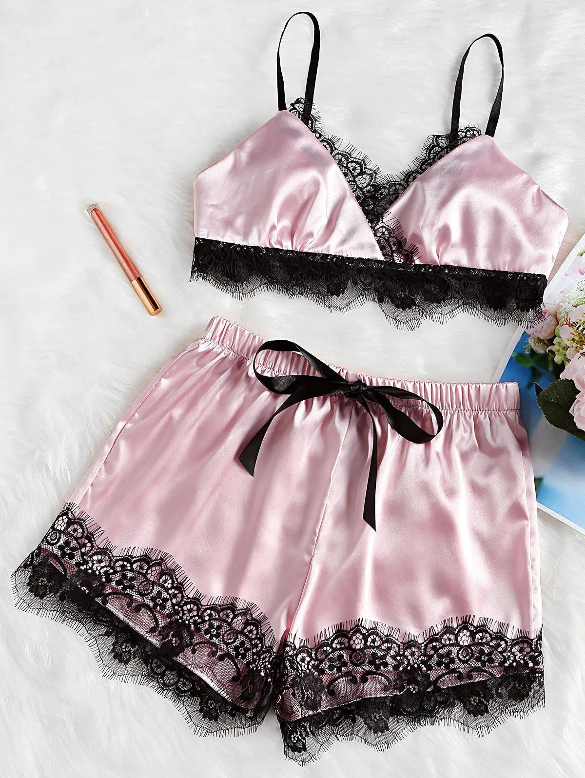 Women's Sheer Voile Babydoll Pajama Set | Elegant Sleepwear