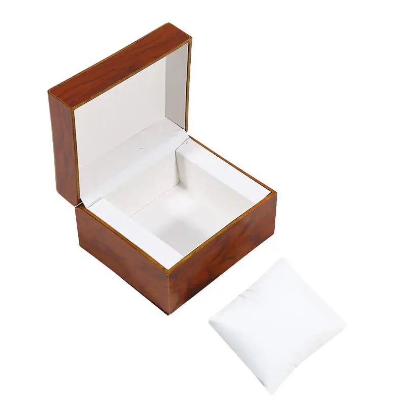 Single Watch Box High End Wooden with Pillow Luxury Travel Case for Men Wristwatch Bracelet Storage Gift Box Peaceful Pleasures Health and Wellness Wood Color