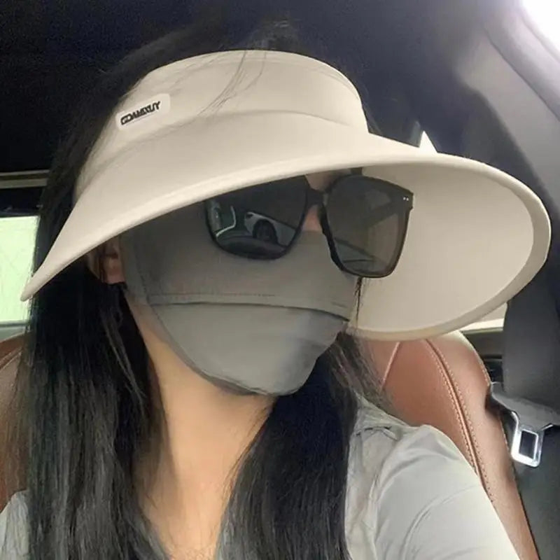 Women's Wide Brim Foldable Sun Hat – UV Protection Beach Cap