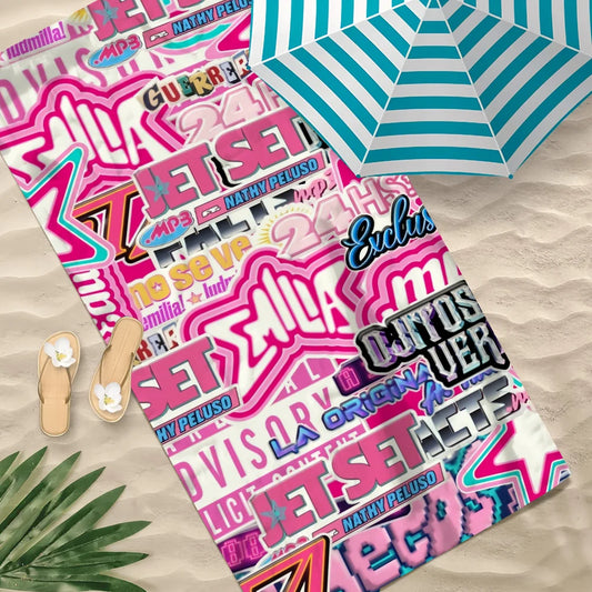 Emilia Mernes Music Print Quick-Dry Beach & Sports Towel Quick-Dry Sports Towel Peaceful Pleasures Health and Wellness