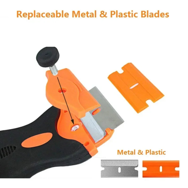 Razors Blade Window Cleaning Tools Double-Sided Windowss Cleaner Knife Glass Squeegee Sticker Caulking Agent Kitchen Scrape Glue Peaceful Pleasures Health and Wellness