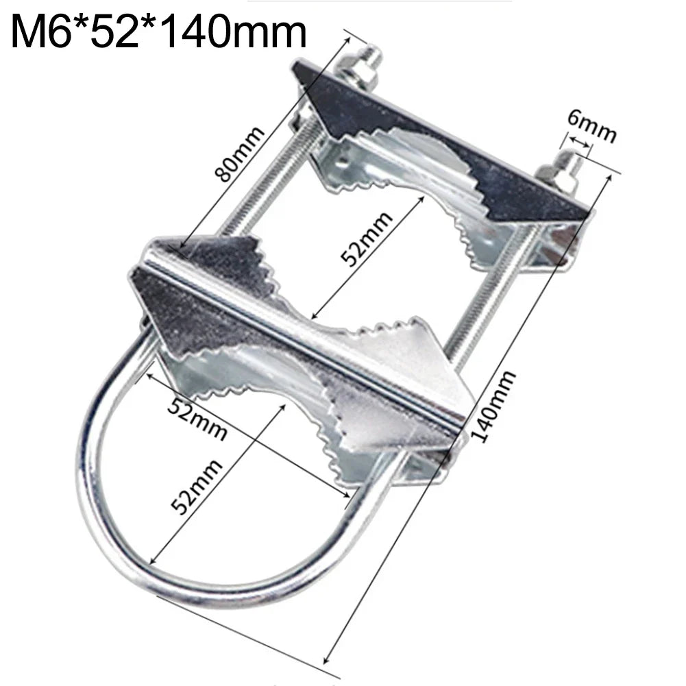 Heavy Duty U-Bolt Mast-to-Mast Antenna Mount Bracket Clamp Kit