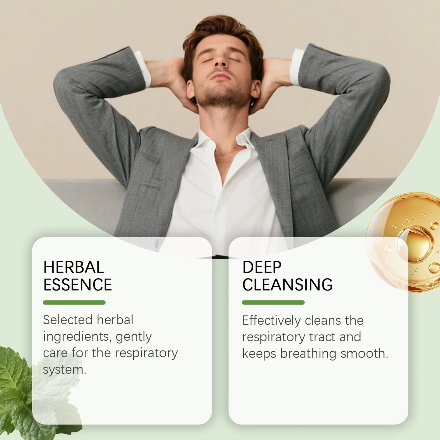 Herbal Diffuser Lung Cleansing Relieve Driving Fatigue Relaxing Body Improve Sleep Quality Refresh Smooth Breathing Energy Bar Peaceful Pleasures Health and Wellness