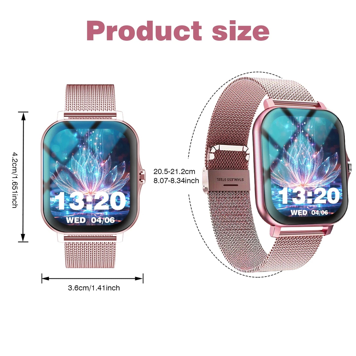 LOMAXFR Smart Watch – Bluetooth Calling, Fitness & Music