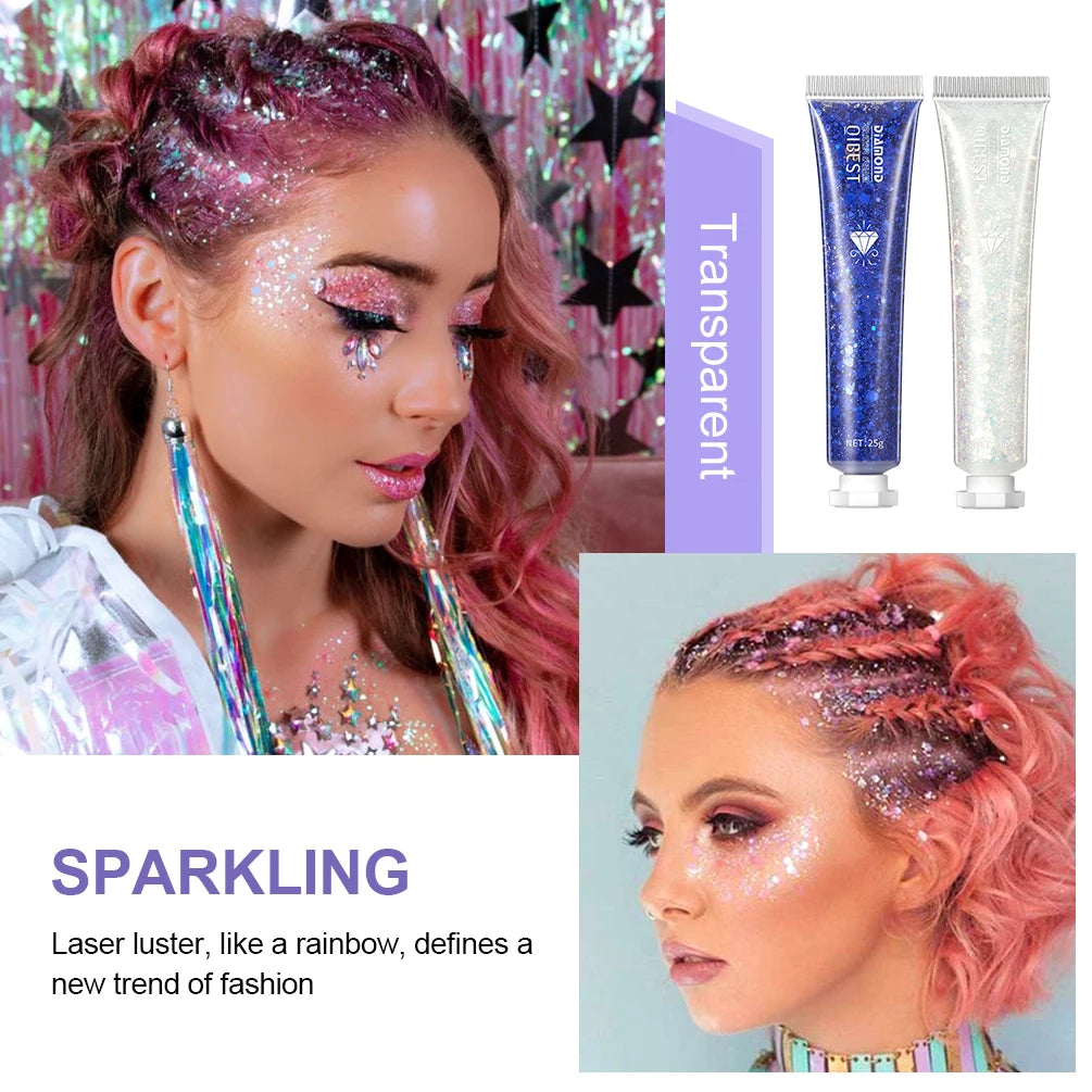 QIBEST Shimmer Highlighter Powder High Gloss Illuminator Powder Makeup For Face Lip Hair Body Highlight Makeup Glitter Gel Peaceful Pleasures Health and Wellness
