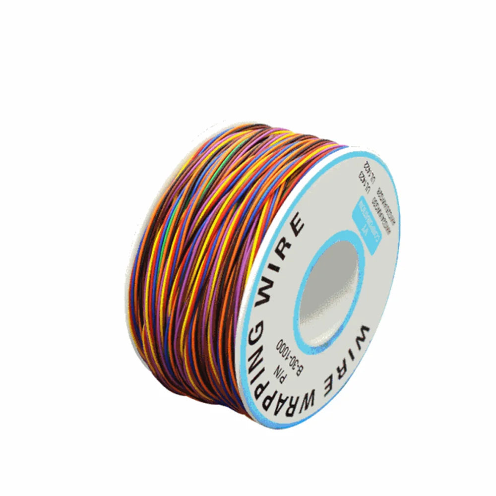 250 Meters AWG30 Wrapping Wire Single Strand Copper Cable Ok Wire Electrical Wire for Laptop Motherboard PCB Solder Peaceful Pleasures Health and Wellness Colorful