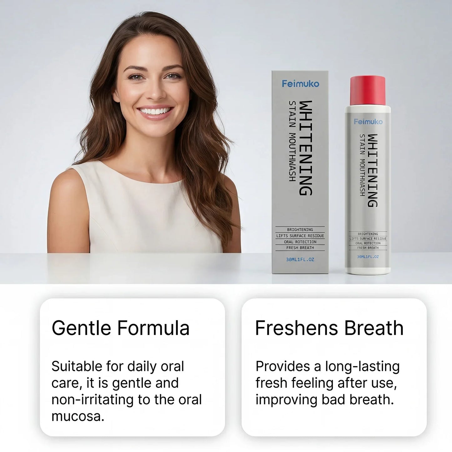Refreshing Mouthwash – Natural Stain Removal & Fresh Breath 30ml