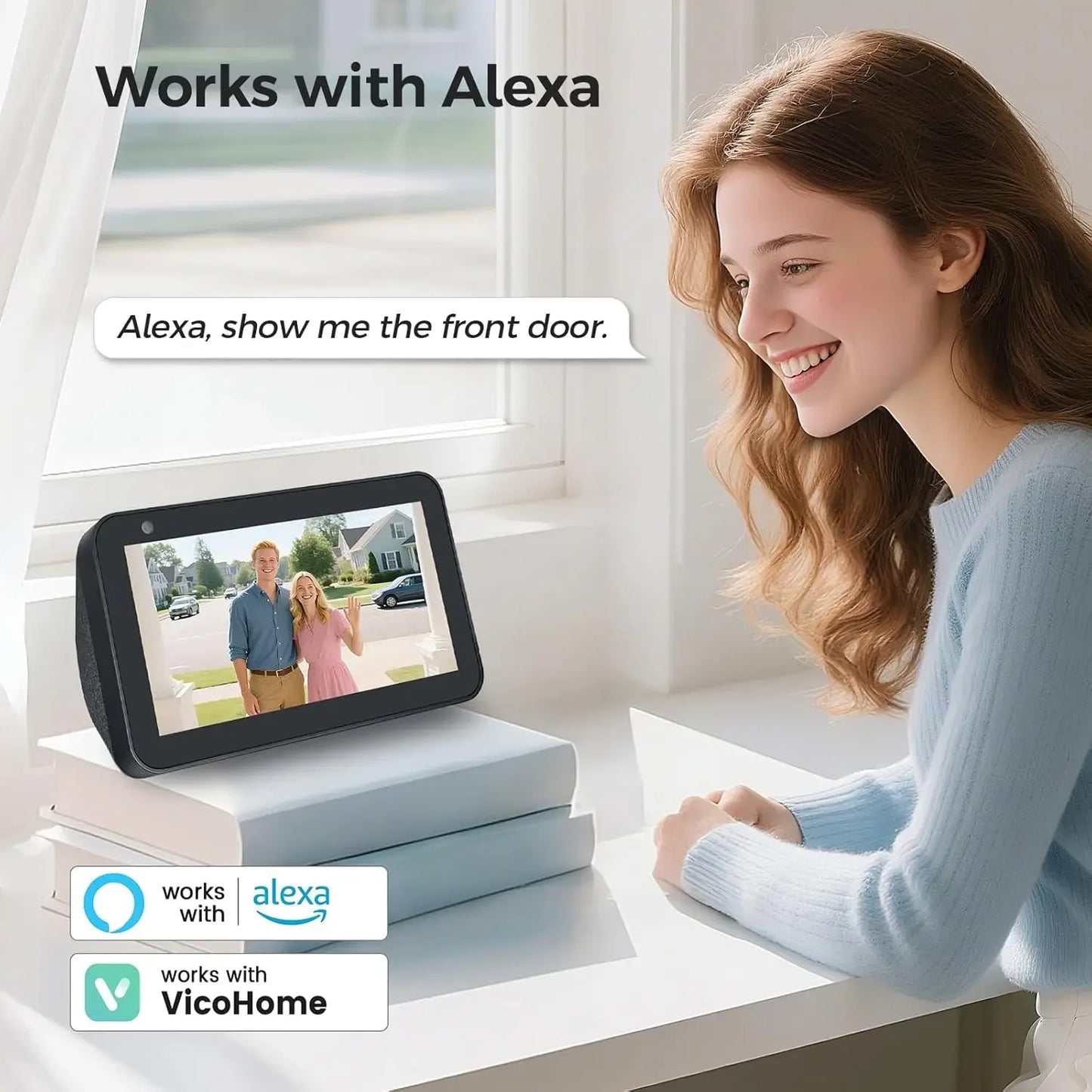 2K Smart Wireless Doorbell Camera with Live View, Two-Way Talk, AI Detection, Alexa Compatible Peaceful Pleasures Health and Wellness