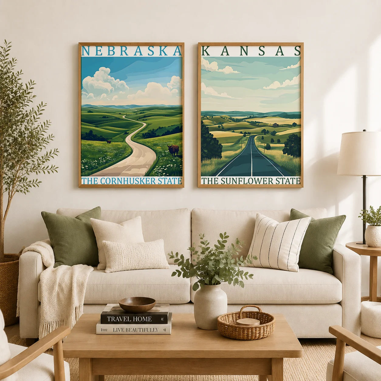 USA Vintage Canvas Wall Art – Retro Landscape Poster Print Canvas Poster Print Peaceful Pleasures Health and Wellness