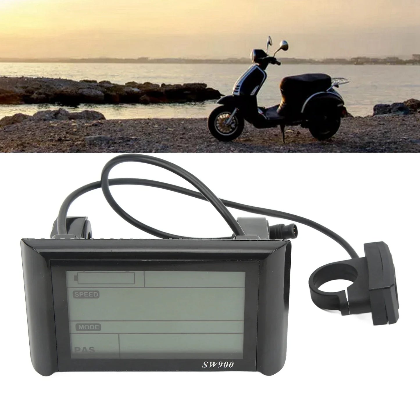Electric Scooter LCD Display Meter Bike SW900 Waterproof Connector