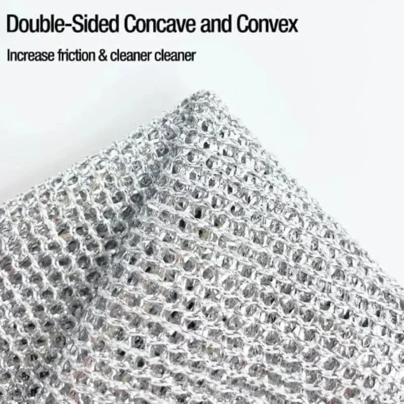 Silver Wire No-Scratch Oil-Resistant Kitchen Cleaning Cloths