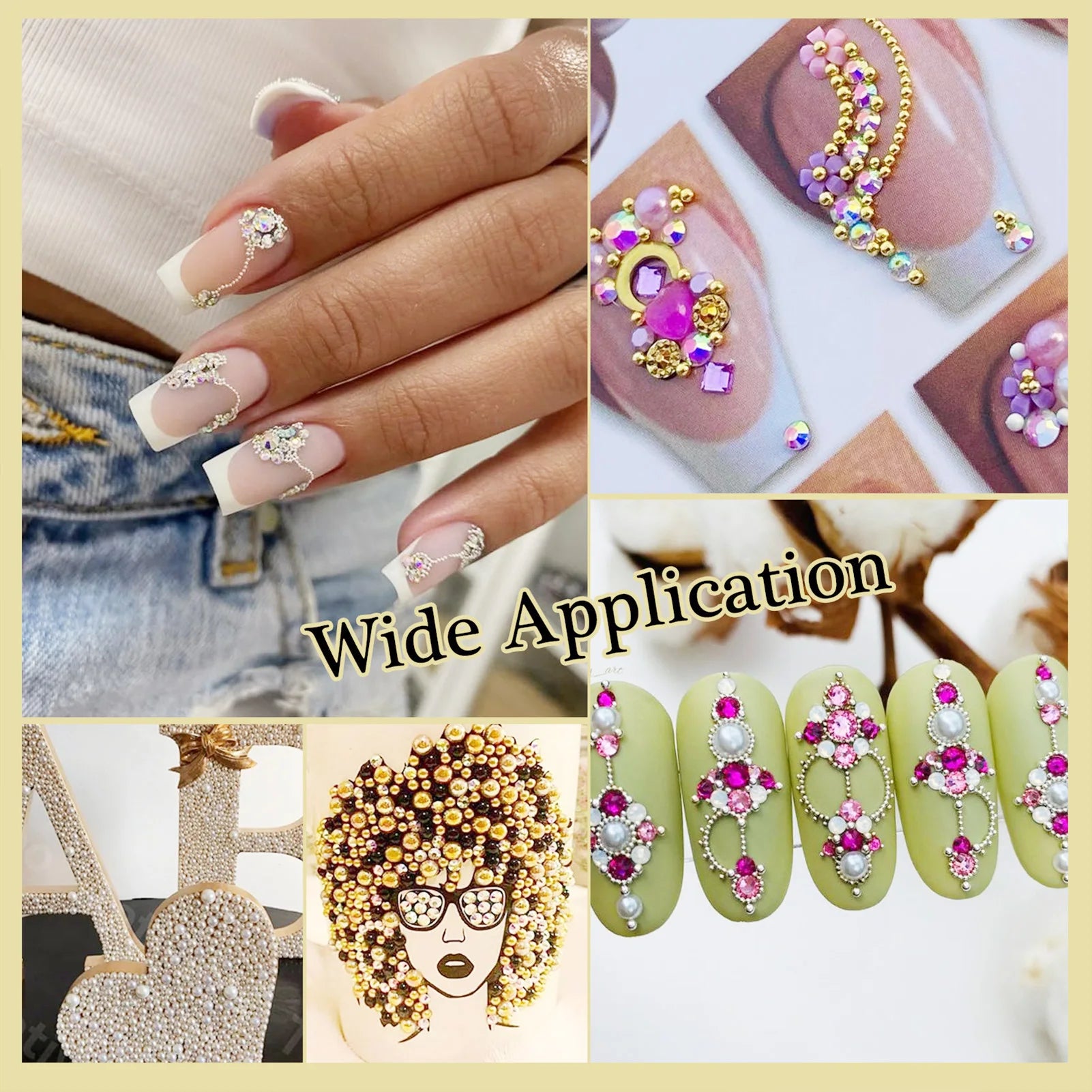 Alloy Small Steel Beads Nail Art Decoration Kit 6 Grids Gold Silver Mixed Colors Diy Manicure Charms For Home Salon Use Peaceful Pleasures Health and Wellness