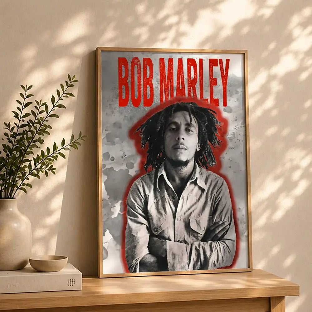 Bob Marley HD Self-Adhesive Waterproof Wall Poster | Home & Dorm Wall Art Poster Peaceful Pleasures Health and Wellness