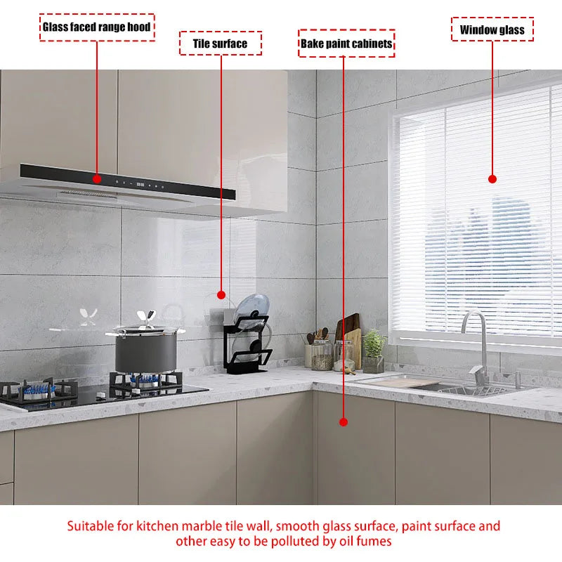 Transparent Kitchen Wall Film – Waterproof & Oil-Proof Sticker