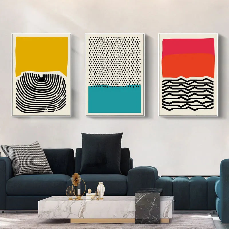 Wall Art Canvas Painting Home Decoration Modern Multicolored Abstract Geomotric Picture Prints Nordic Posters Modern Living Room Peaceful Pleasures Health and Wellness