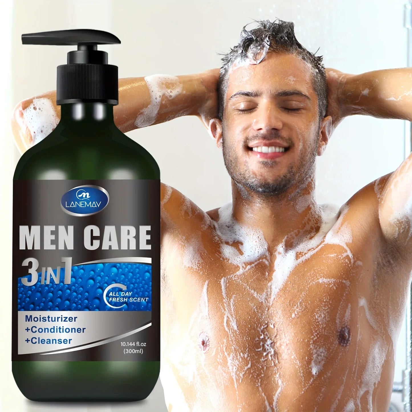 Men's 3-in-1 Body, Hair & Face Wash | Plant-Based Cleanser