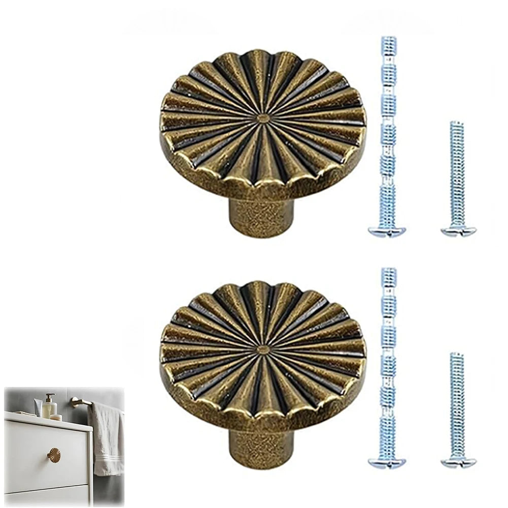 Retro Cabinet Door Handles Zinc Alloy Drawer Knobs Screws Window