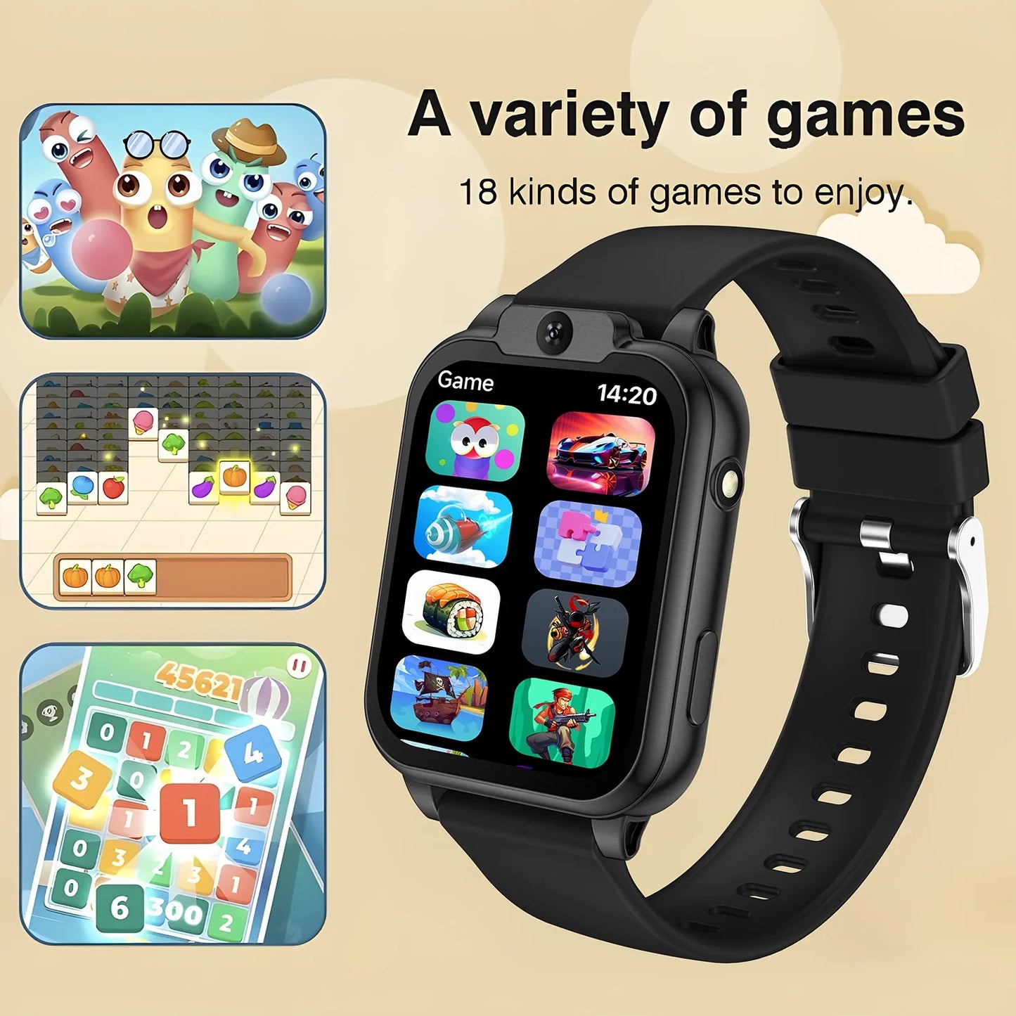 Kids Smart Watch with Camera, Games & 24 Languages | SIMSONLAB