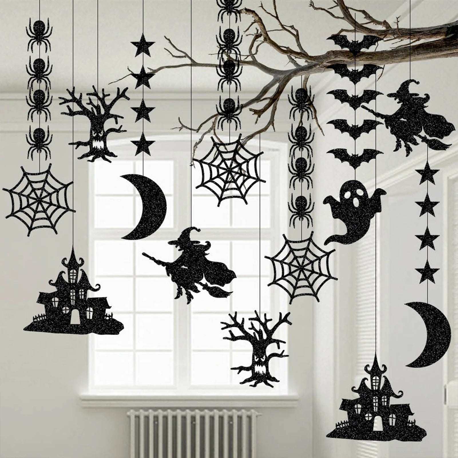 6-Piece Halloween Hanging Ceiling Decorations – Spooky Party Décor Halloween Hanging Decor Peaceful Pleasures Health and Wellness