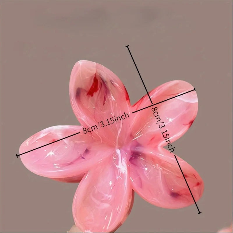 3-Piece Floral Print Hair Claw Clips – Large Lightweight Plastic Claws for Women Peaceful Pleasures Health and Wellness
