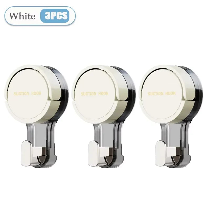 Creative suction cup hook, no punching, bathroom door, no trace, vacuum adhesive hook, kitchen storage rack Peaceful Pleasures Health and Wellness 3PCS