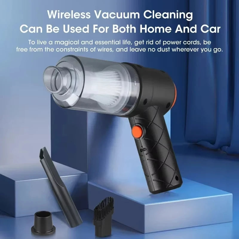 Handheld Vacuum Cleaner for Car, 6000Pa Portable Mini High-Power, Dual-Purpose Suction and Blowing Pet Hair Cleaner Peaceful Pleasures Health and Wellness