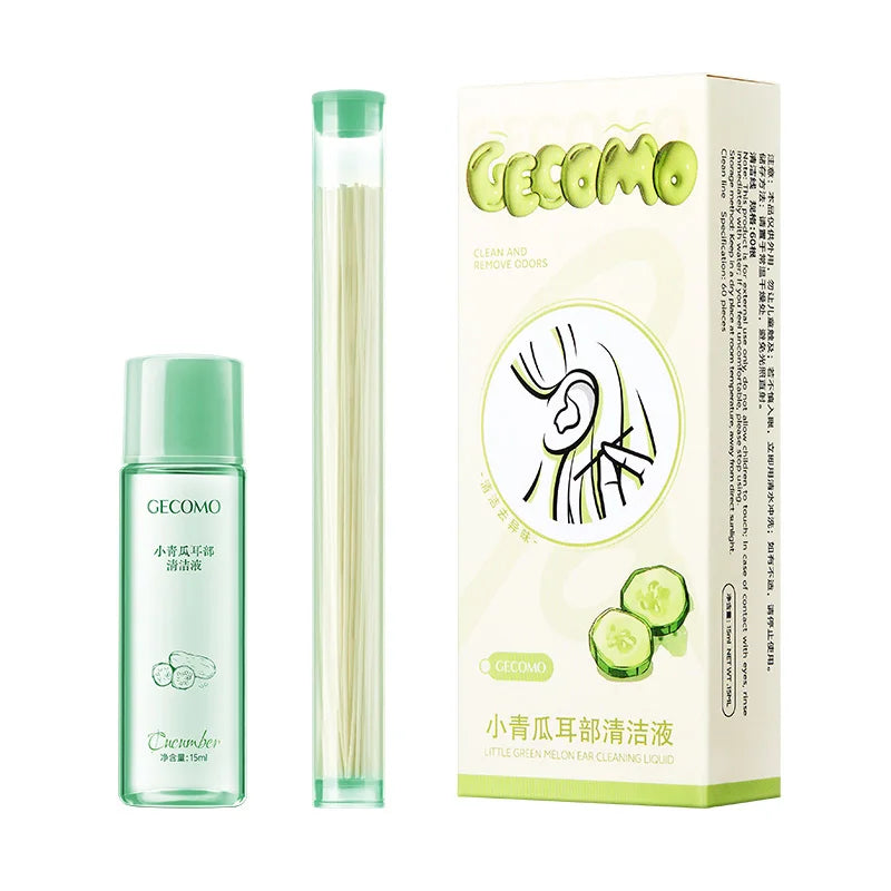 Gecomo Chamomile Ear Cleaning Solution 15ml + 60 Threads