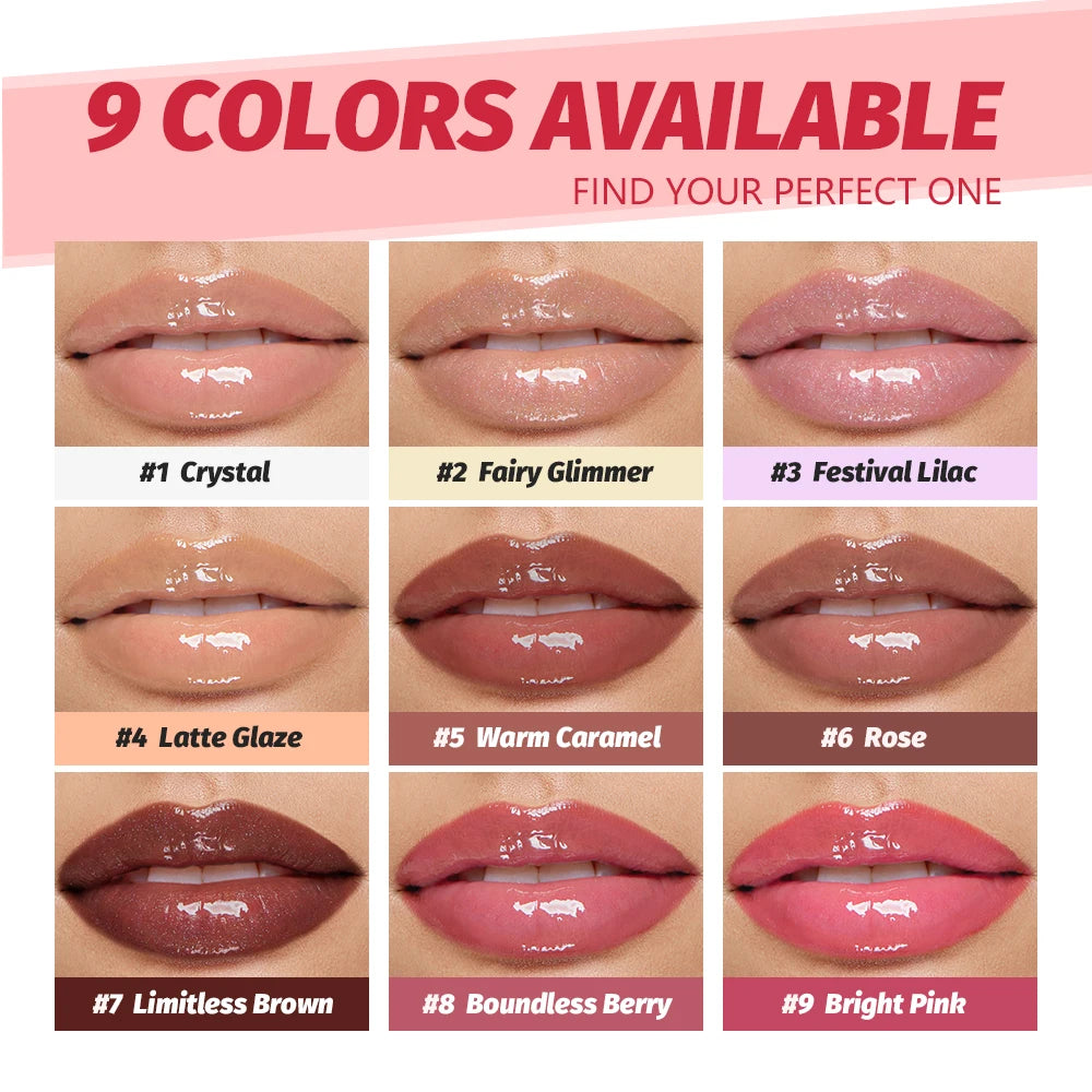 Moisturizing & Plumping Lip Gloss High Shine or Shimmer Finish Long Lasting Hydration Care Fresh Sensation Non-Sticky Lip Gloss Peaceful Pleasures Health and Wellness
