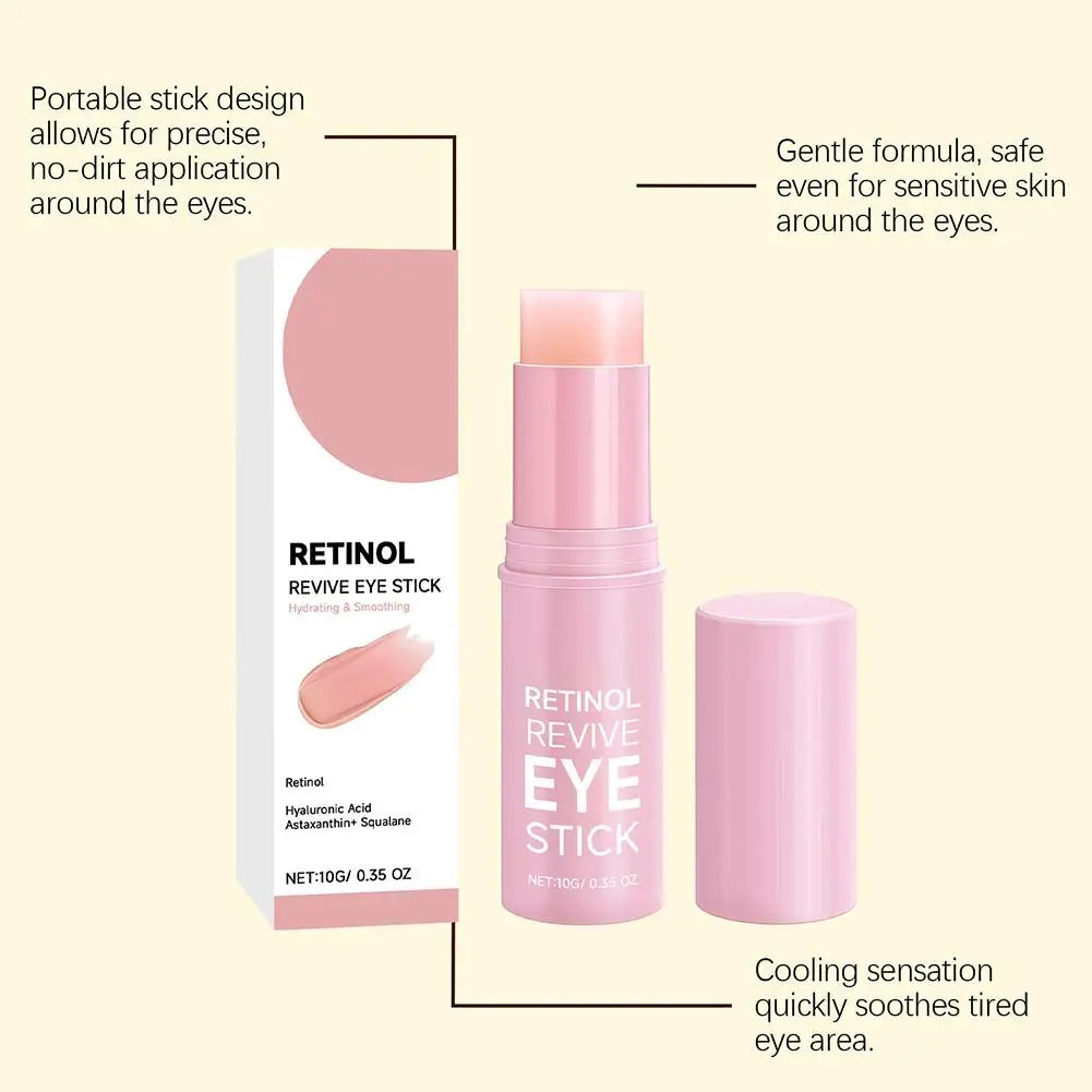 Retinol Eye Stick Firming Lifting Skin Care Soft Smooth Elimination Dark Circles Deep Hydrating Hyaluronic Acid Eye Cream Peaceful Pleasures Health and Wellness