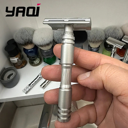 2026 New Arrival！ YAQI Ghost Safety Razor 316 Stainless Steel Smooth Shaving Designed for Comfortable Experience Peaceful Pleasures Health and Wellness