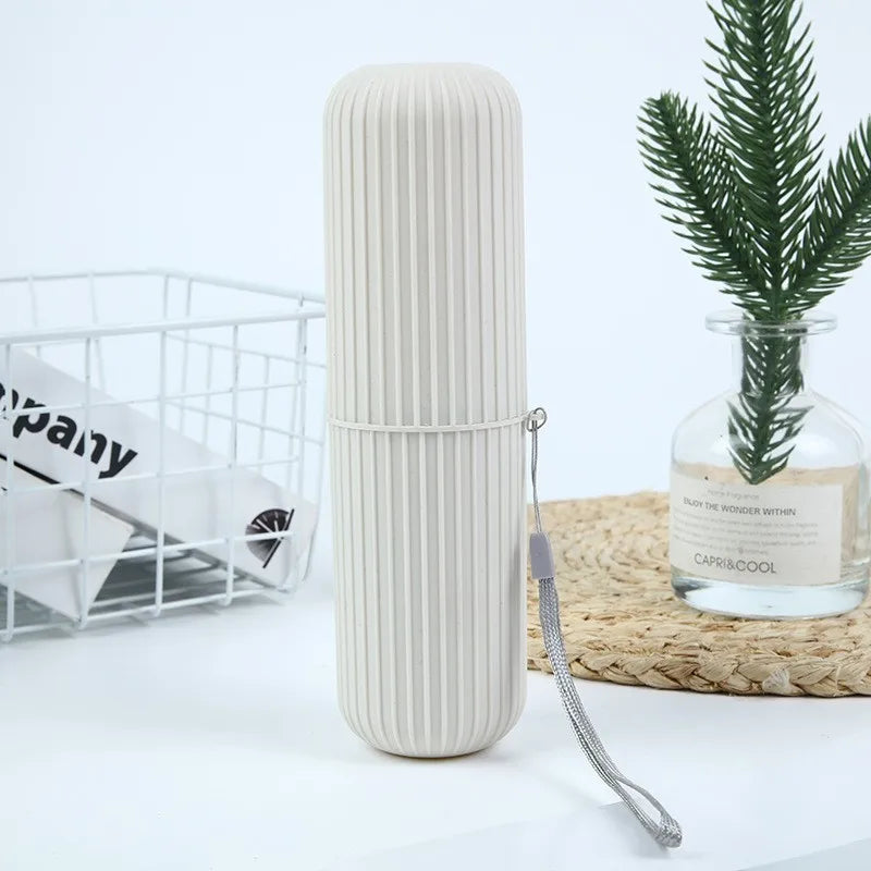 Travel Toothbrush & Toothpaste Storage Case | Portable Cup