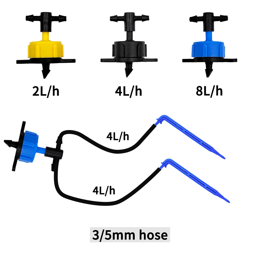 Garden Automatic Watering System Drip Irrigation 4-Way 3/5mm 2-Way Drip Arrow Transmitter Potted Plant 10/20set Greenhouse Peaceful Pleasures Health and Wellness