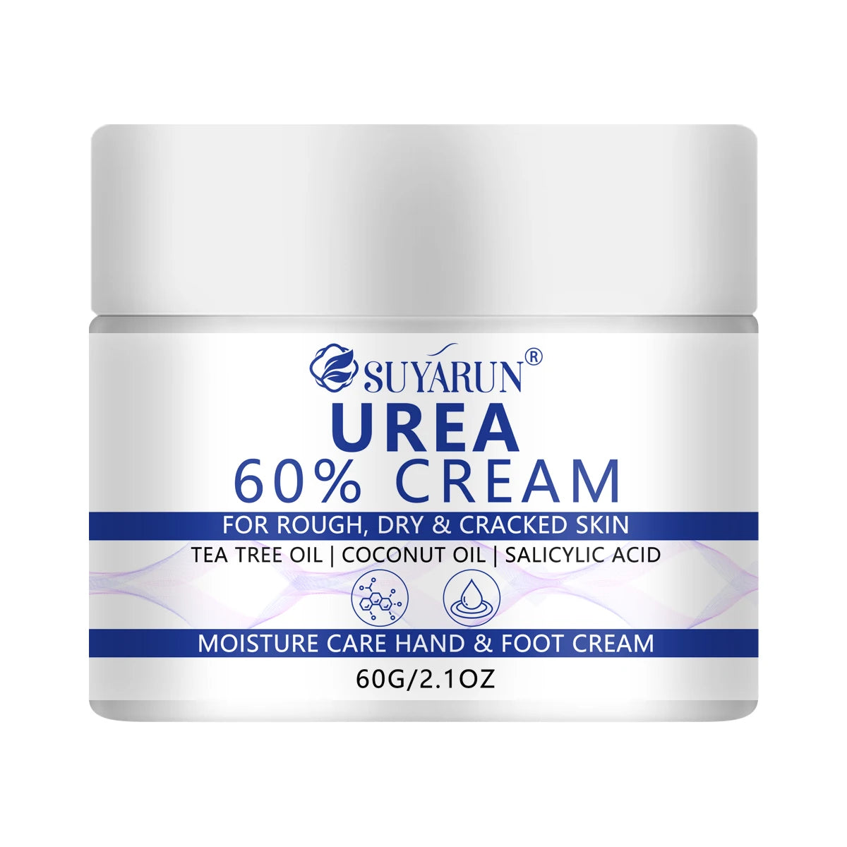 SUYARUN 60% Urea Foot Cream for Cracked Heels & Dry Skin - Intensive Moisturizing Treatment, Callus Remover, Diabetic Foot Care. Peaceful Pleasures Health and Wellness 60g