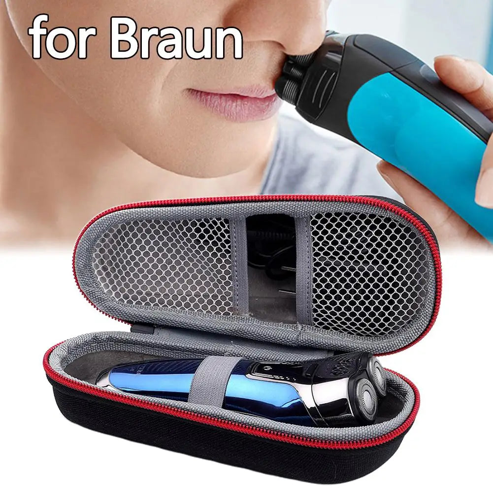 Razor Shaver Case Box Bag Electric Razor Storage Bag Box Waterproof EVA Hard Travel Portable Shaver Protective Storage Case Peaceful Pleasures Health and Wellness