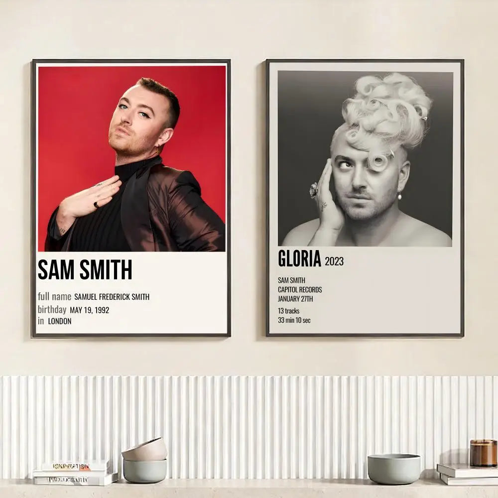 Sam Smith HD Wall Poster – Self-Adhesive Waterproof PVC Art Music Wall Poster Peaceful Pleasures Health and Wellness