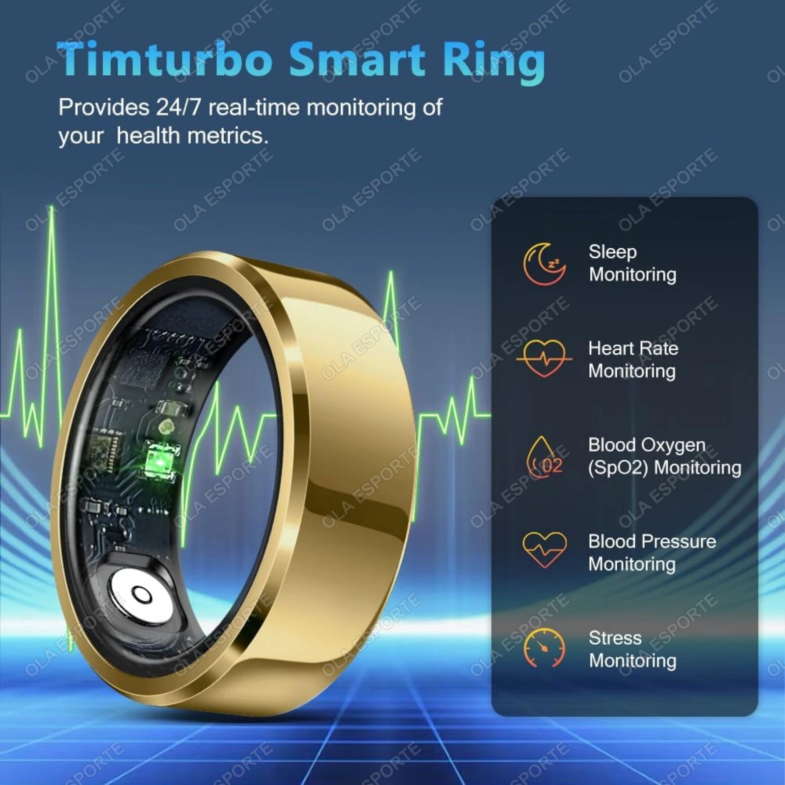 2026 New Smart Ring Heart Rate Blood Pressure Sleep Monitoring Motion Tracking IP68 Waterproof Men Women Smart Ring Holiday Gift Peaceful Pleasures Health and Wellness