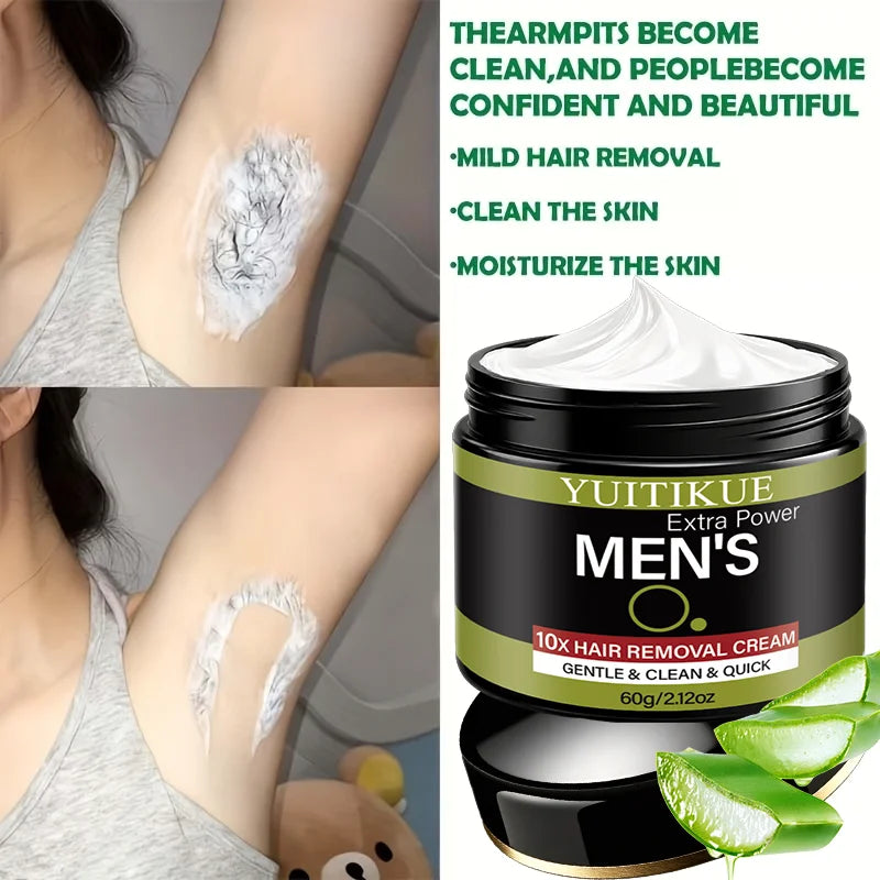 YUITIKUE Men's Hair Removal Cream – Gentle, All Skin Types